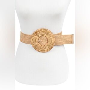 Bamboo Wide Waist Elastic Statement Belt